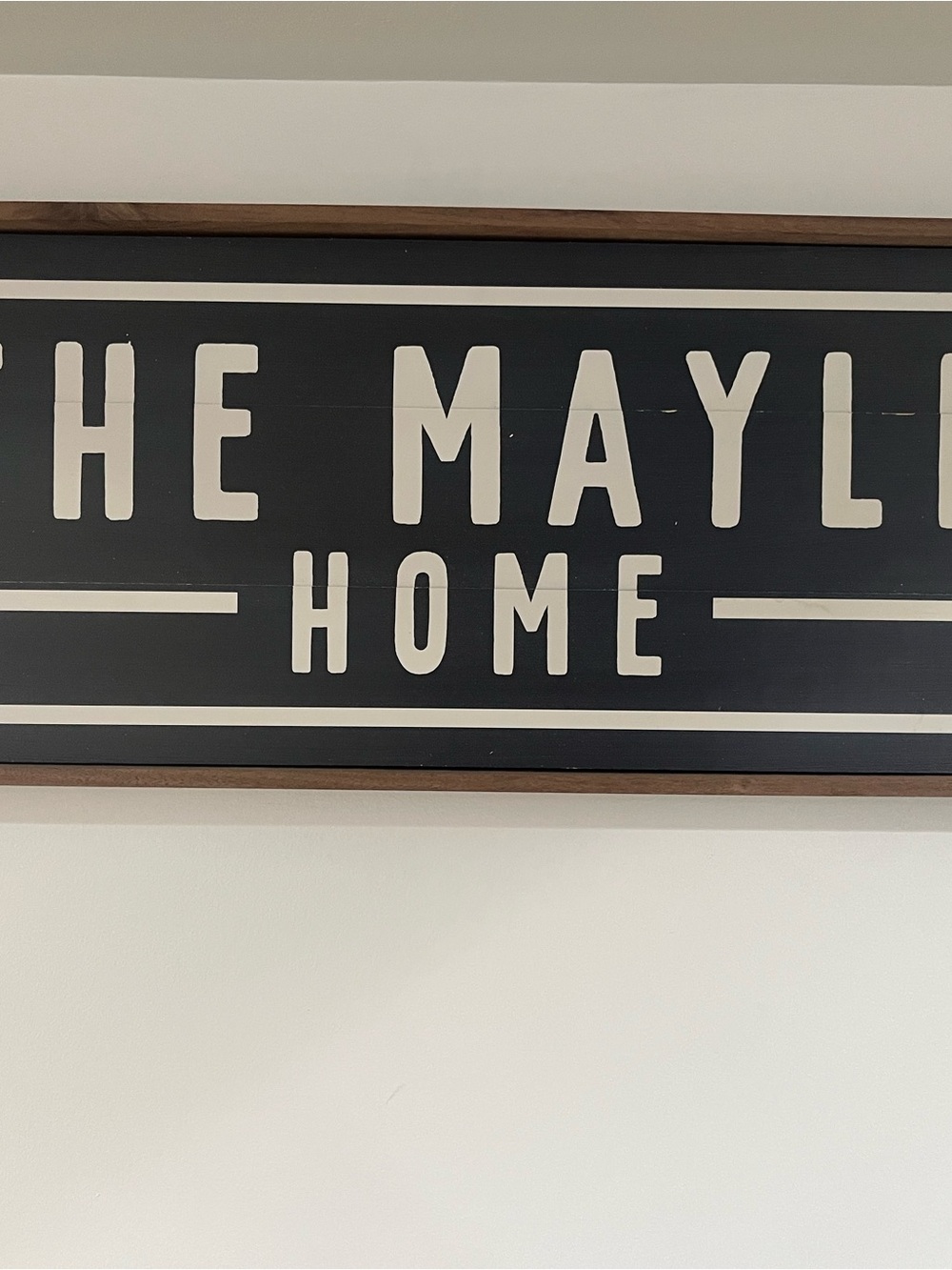 Black & Cream 'Home' Wall Sign - Personalized Style